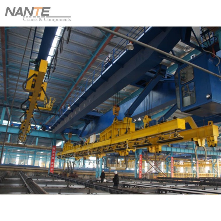 14-dboule girder Overhead Crane with open winch for Spun Pile Production Line
