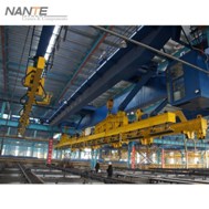 34-dboule girder Overhead Crane with open winch for Spun Pile Production Line