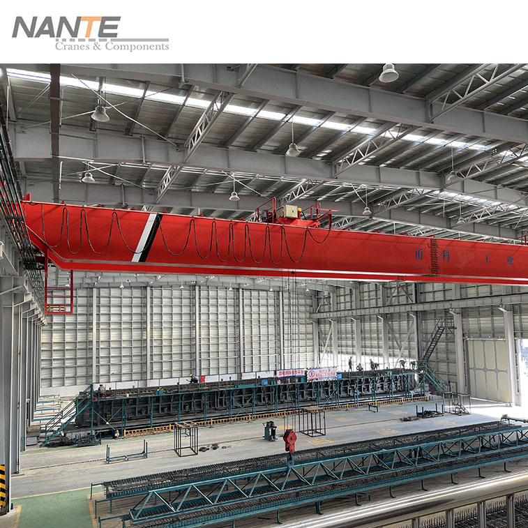 50-double girder overhead crane with open winch for metal workshop
