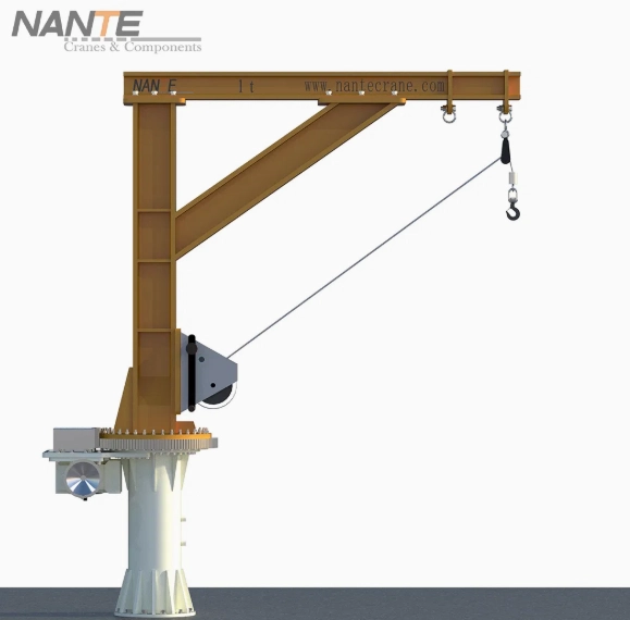Offshore platform jib crane