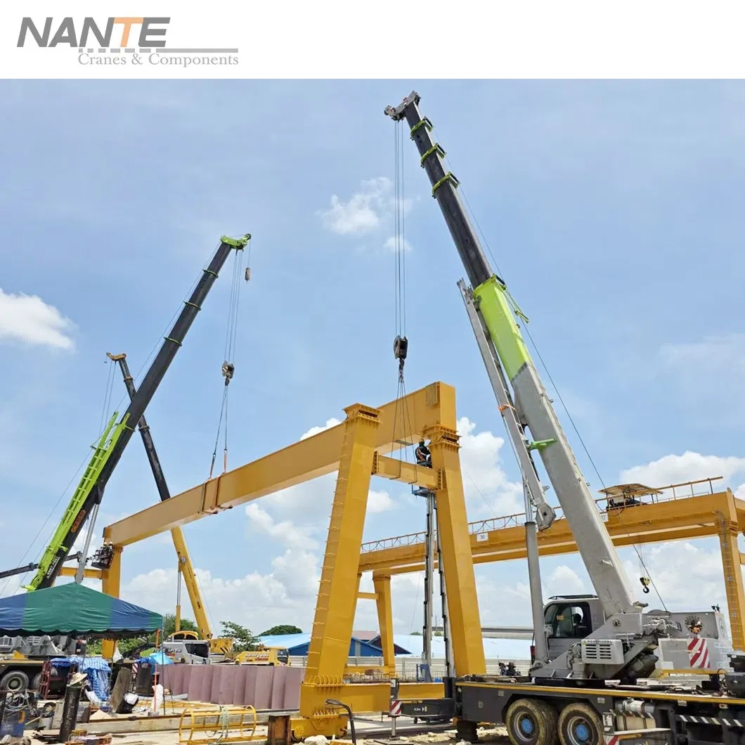 China Manufactured Rail Mounted Double Girder Gantry Crane