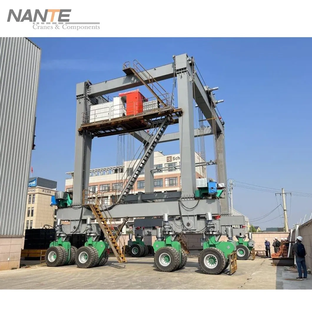 Mobile Container Lift Mobile Rubber Type Gantry Crane with Double Beams