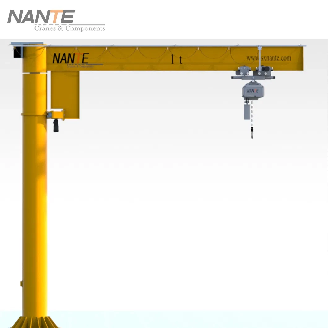 0-2t CE Certificated DIN Standard Pillar Jib Crane with Chain Hoist