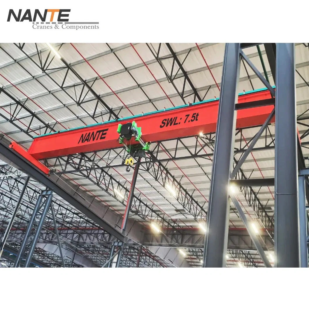 Nante Single Girder Top Running Overhead Cranes for Production Workshop