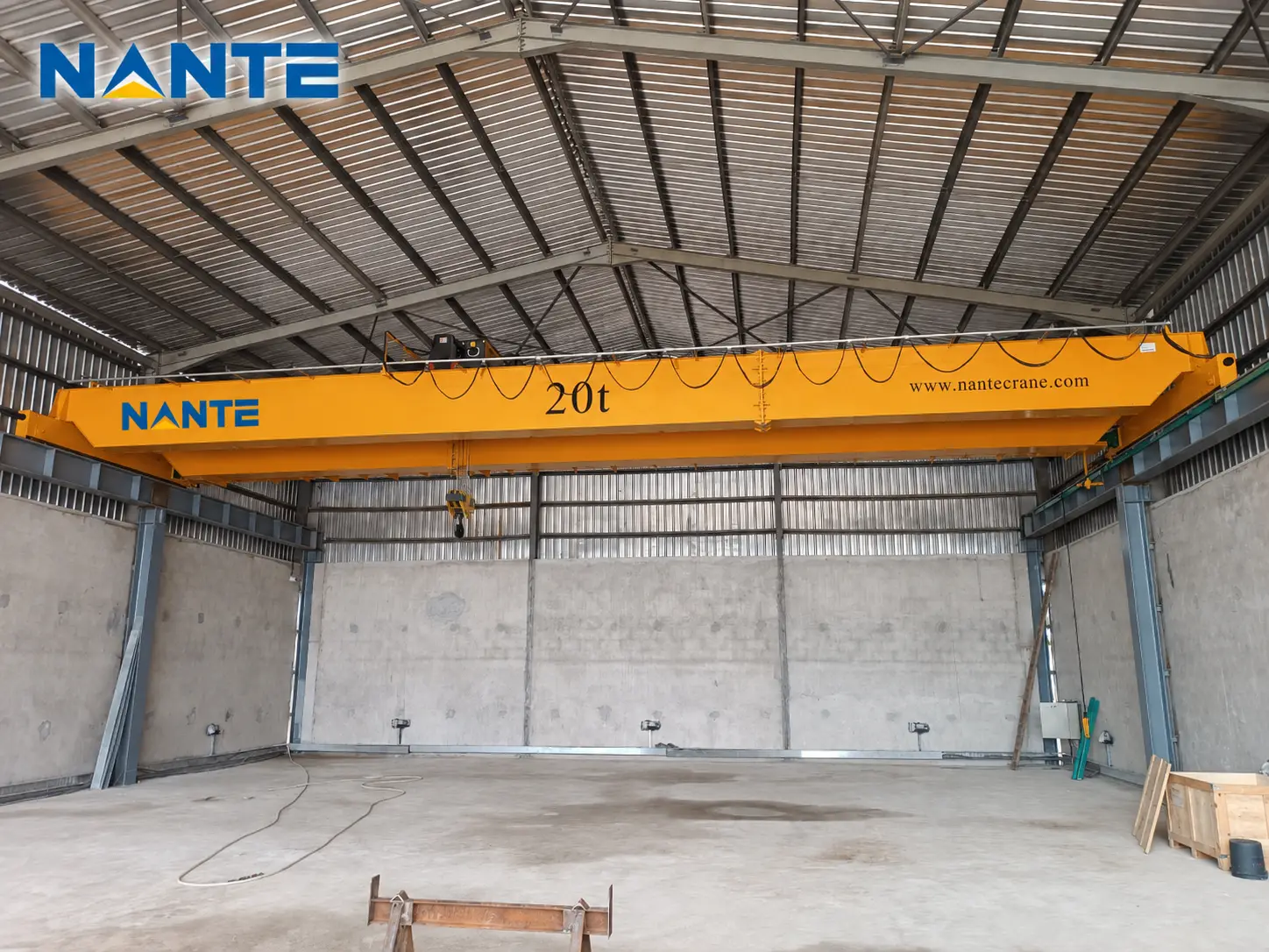 20 ton double girder overhead crane for heavy duty lifting