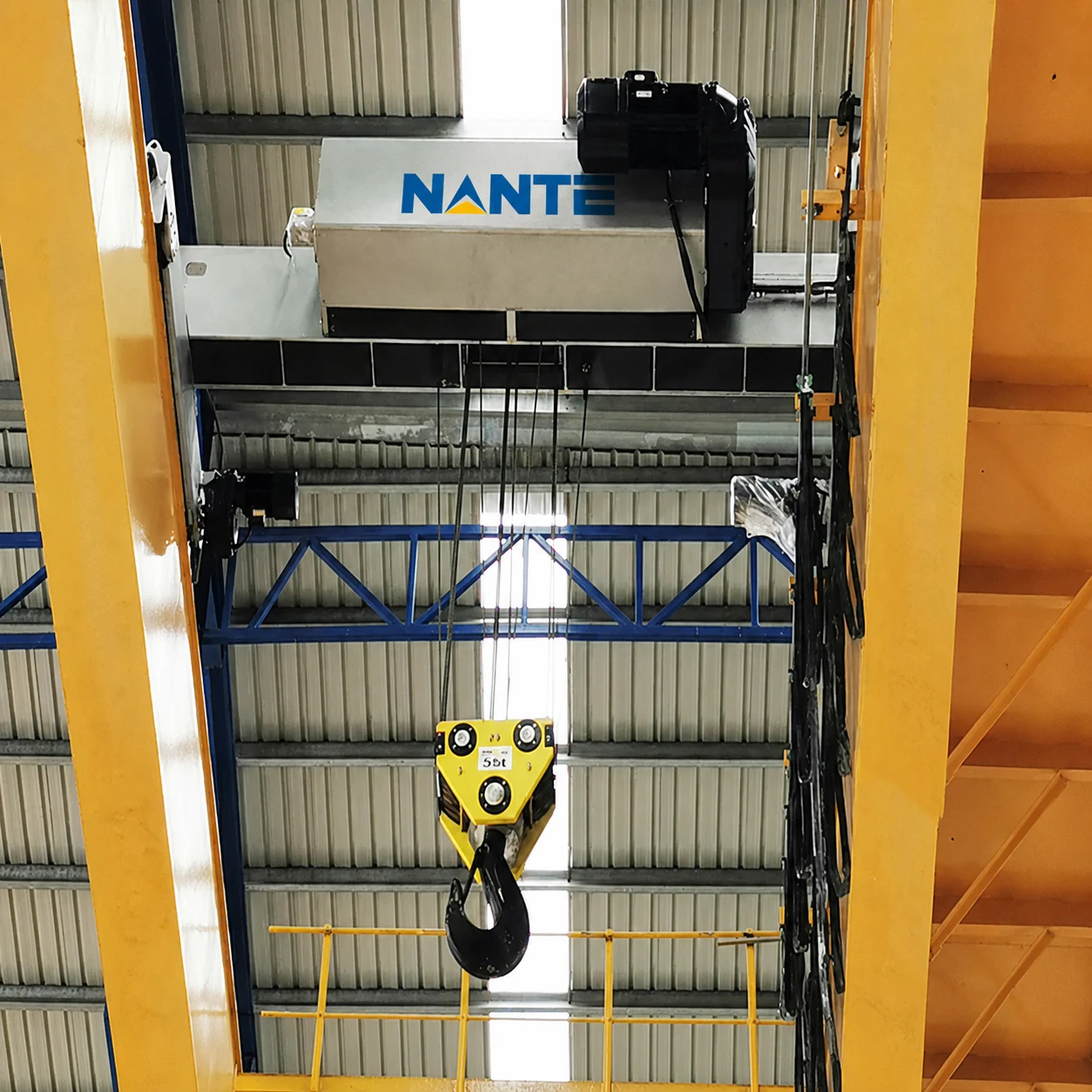 NHA electric wire rope hoist installed on an overhead crane