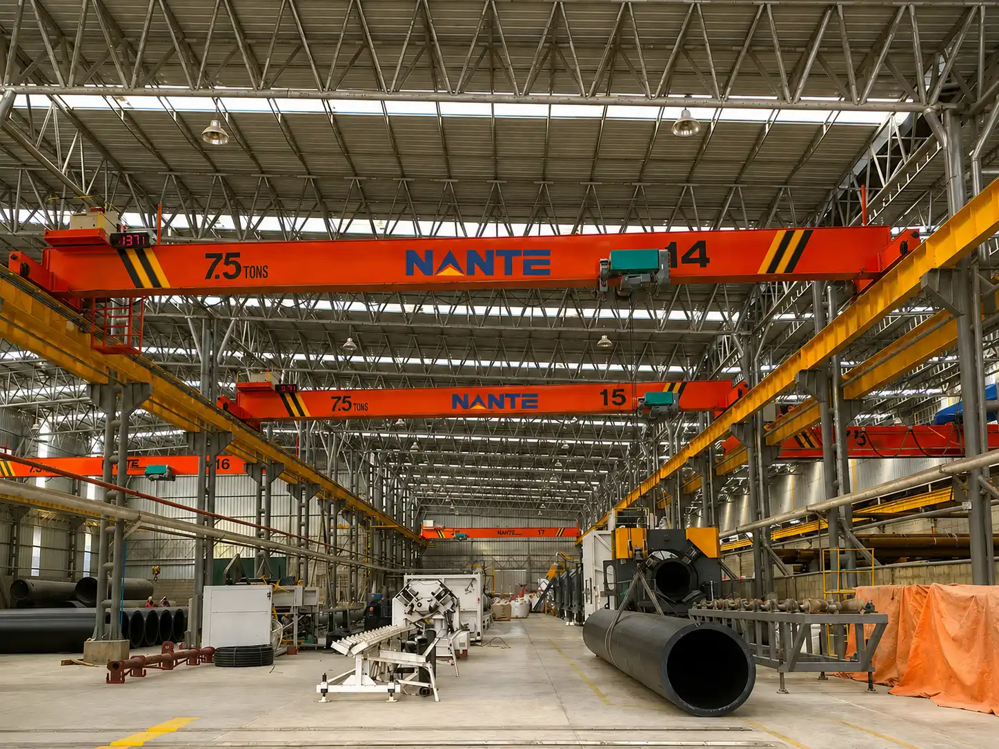 Nante single girder overhead crane for industrial material handling