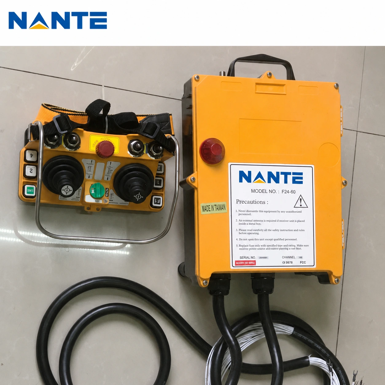 industrial crane remote control transmitter and receiver