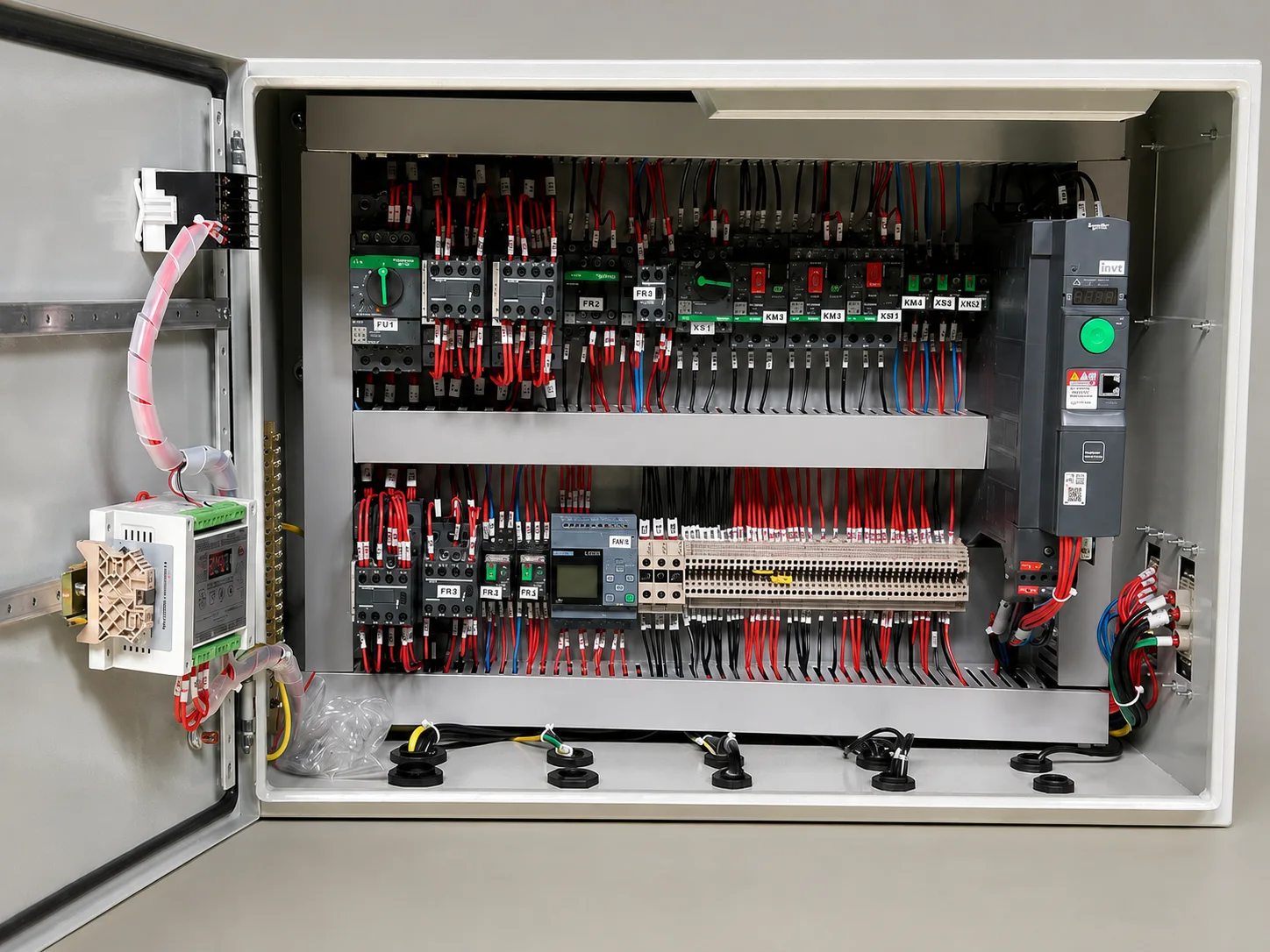 long travel crane control panel for cable reel integration