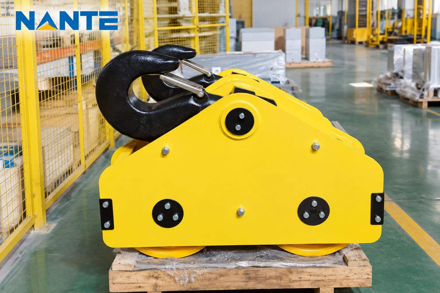 Safety crane hook and hook block for overhead crane replacement and lifting safety review